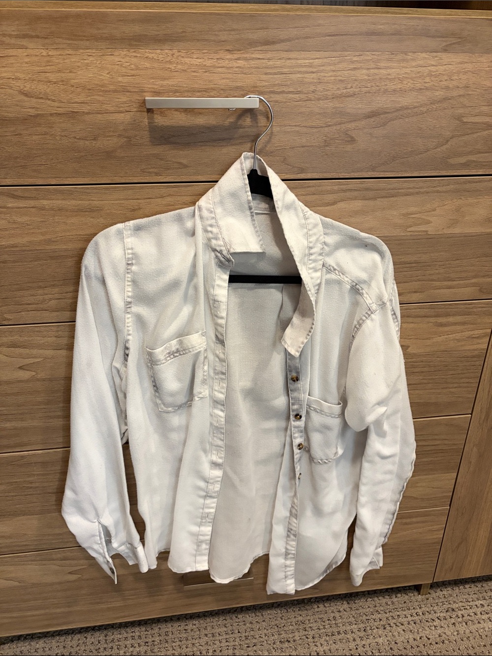 Lightweight White Button-Front Women’s Top